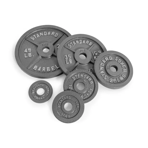 Old School Gray Cast Iron Standard Barbell Olympic Plates | CAP Barbell (OPG#2)