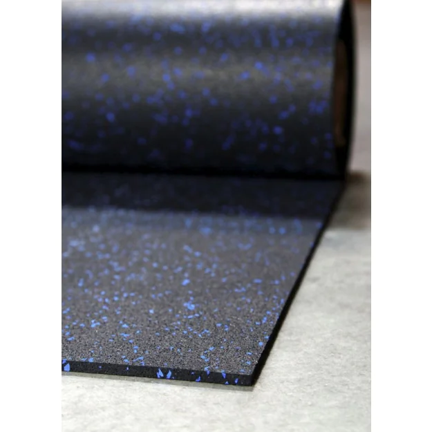 Colored rubber roll fitness flooring to help protect floors from light weight drop