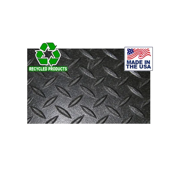 Safe-T-Grip™ Tear Resistant Diamond Plate Gym Flooring Rolls - Heavy-Duty Commercial 3/8" | Patriot Sports Flooring (DP-ROLL-3/8)