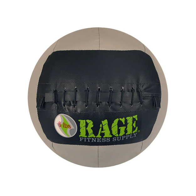Rage Fitness 6 lb. Gray Heavy-Duty USA Made Soft Cover Medicine Balls