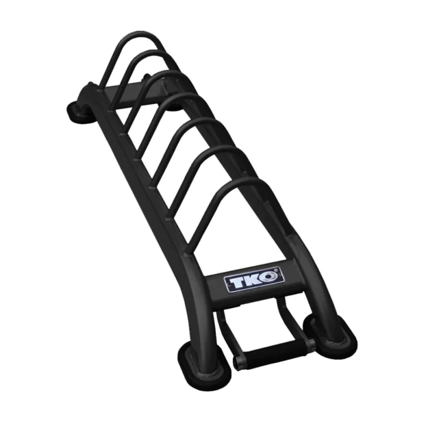 TKO 852BR2 Horizontal Bumper Plate Rack with Handle and Wheels