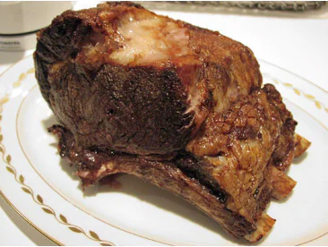 Grass-fed, grain- finished locally sourced rib roast high protein diet for sports nutrition