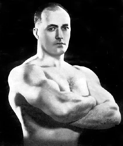 Weightlifer and York Barbell juggernaut Bob Hoffman Bob Hoffman owner of York Barbell and founder of Muscular Development magazine.