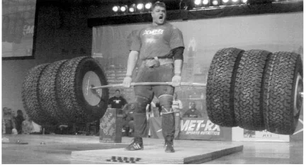Brad Gillingham performing a heavy competition deadlift