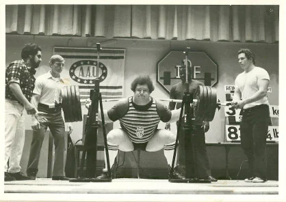Don Rienhout Below Parallel Squat with no Weightlifting Belt