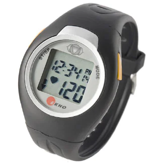 Heart rate monitor watch used to track cardio intensity