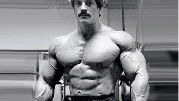 Athlete showing muscle size and strength