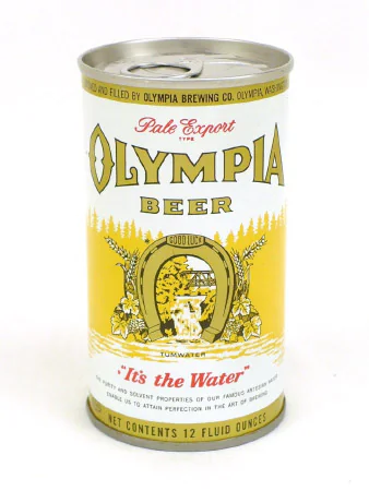 Olympia Beer, beverage of champions Olympia beer, quite possibly how Joe Weider came up with the Mr. Olympia bodybuilding contest name.