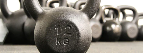 Kettlebell training with cast iron kettlebells for crossfit and cross-training