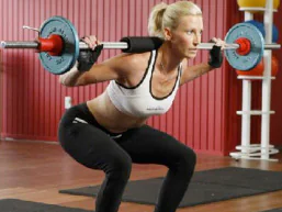 Improper Squat Technique Using a Barbell Pad