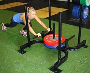IRON COMPANY Man-Of-War four post push pull sled