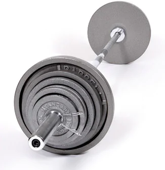 Old School barbell weightlifting set