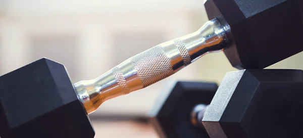 Rubber hex dumbbells for home fitness