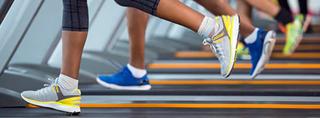 Treadmill walking and running workout