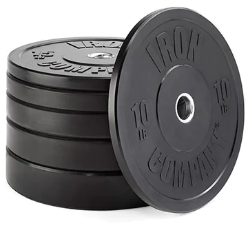 Iron Company Rubber Bumper Plates for Olympic Weightlifting, powerlifting, and CrossFit - Durable and Shock-Absorbing