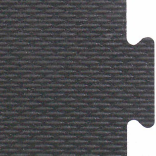 Interlocking rubber flooring tiles made from recycled vulcanized rubber that is Made in the USA