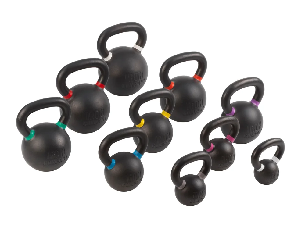IRON COMPANY Cast Iron Kettlebells with Powder Coat Finish
