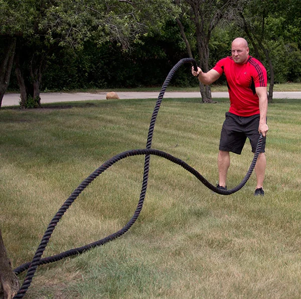 Battle Rope Training with Heavy Rope