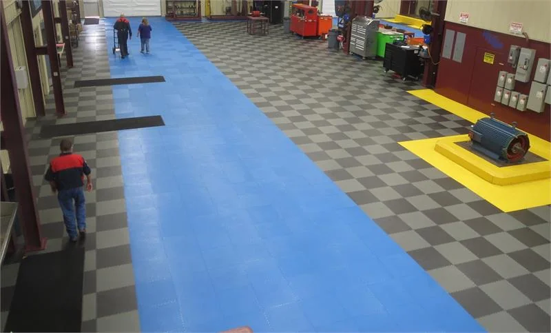 Lock Tile PVC Smooth Top interlocking tiles for industrial application