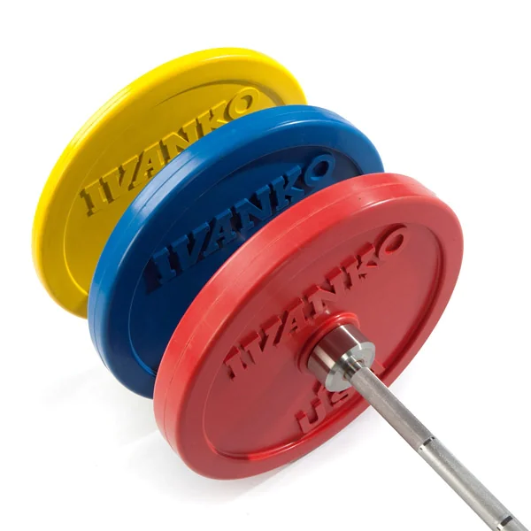 Ivanko Barbell Rubber Bumper Plates for Commercial Gym Use