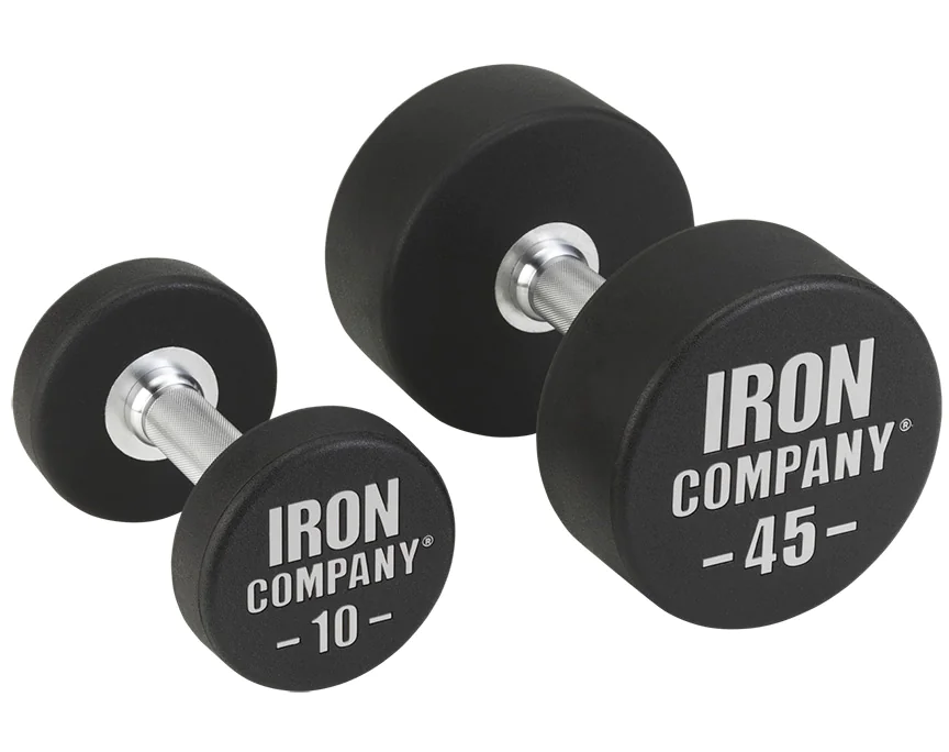 IRON COMPANY Urethane Dumbbells for Weightlifting - Gym Equipment