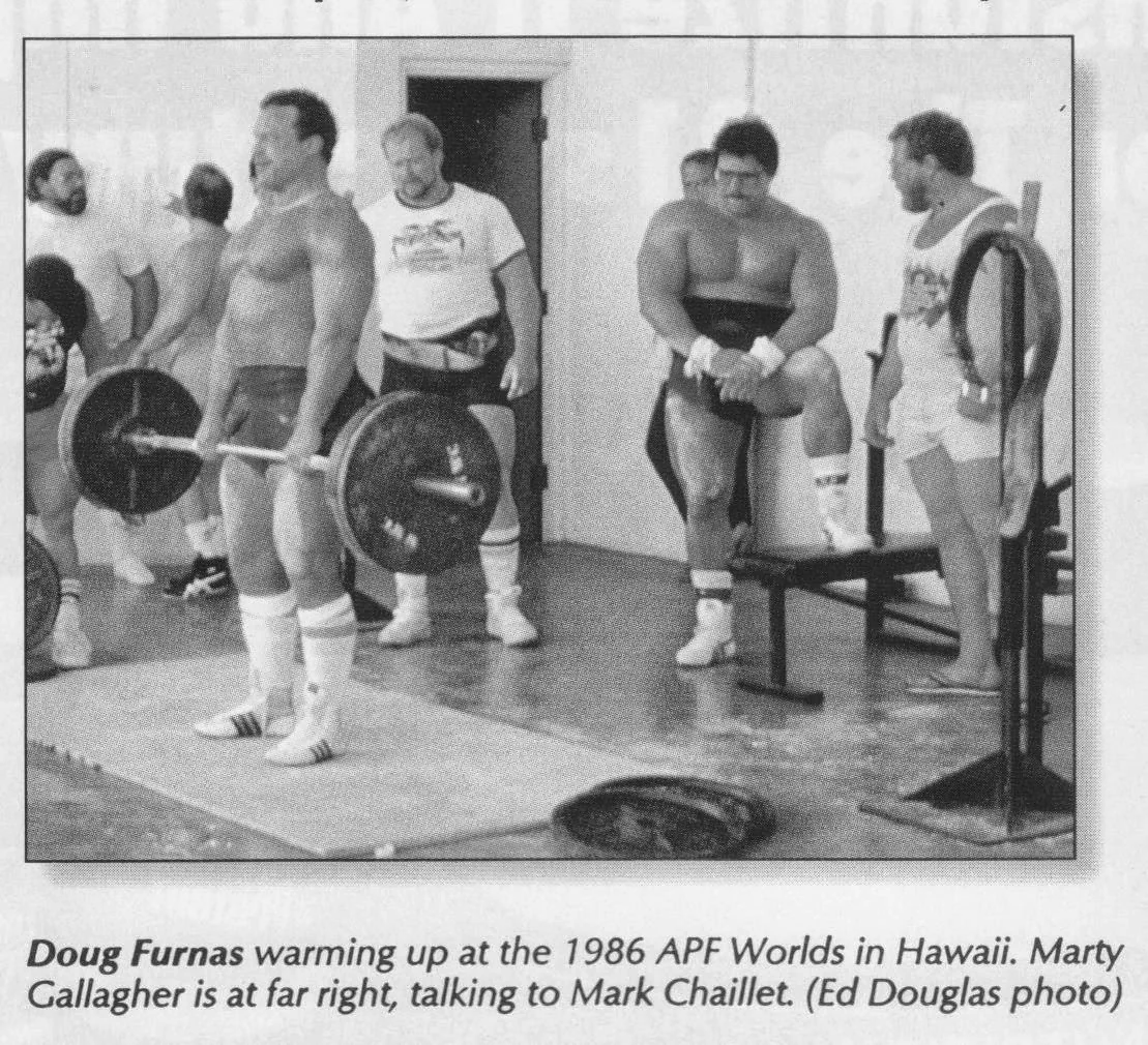 Doug Furnas warming up at the 1986 APF Worlds in Hawaii