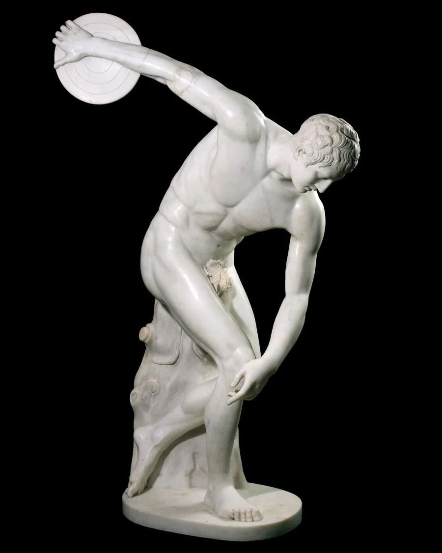 Discus thrower, 775 BC: This man would stand 6’6, weigh 285 with a 9% body fat percentile