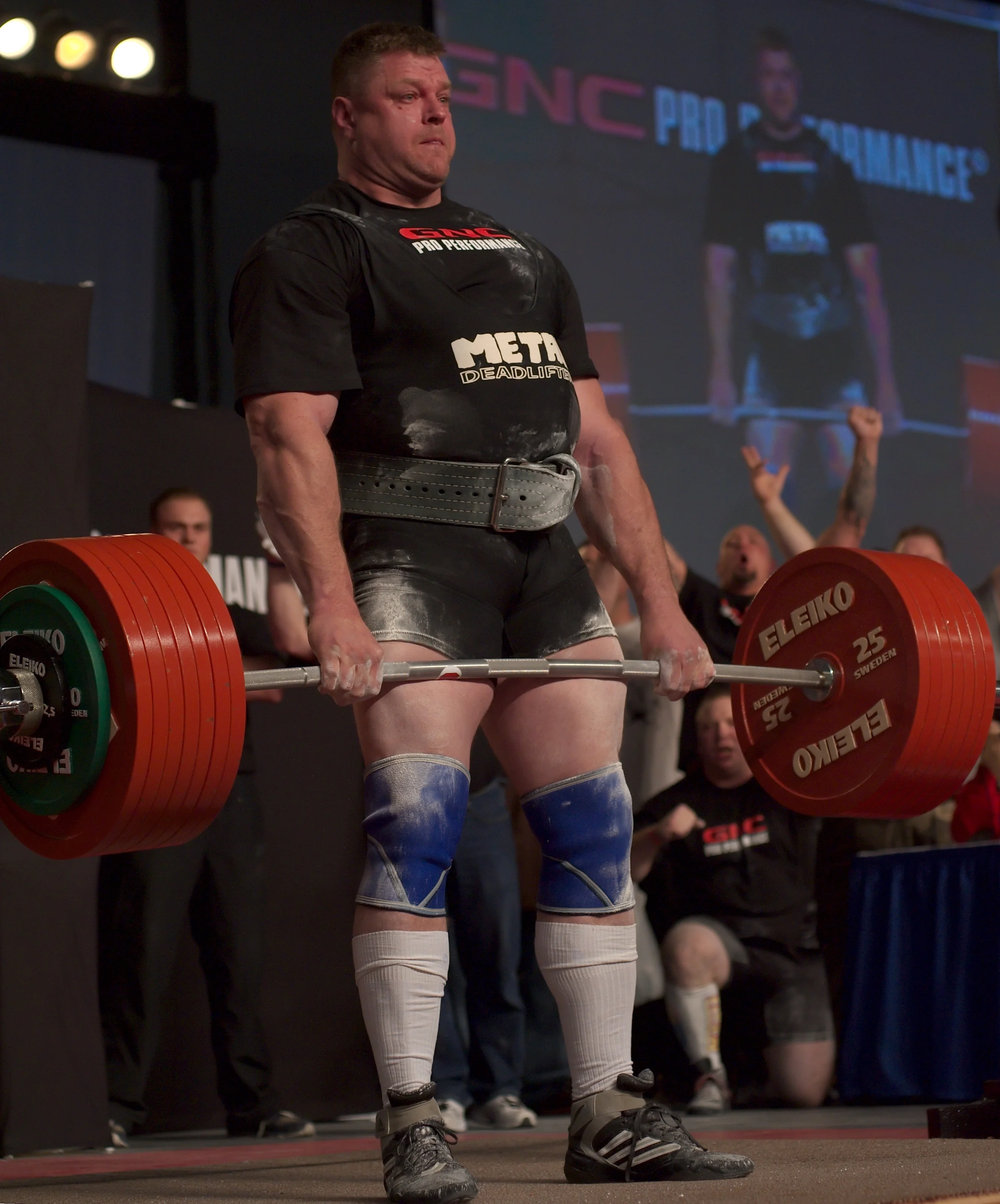 Powerlifters standing together after a powerlifting competition