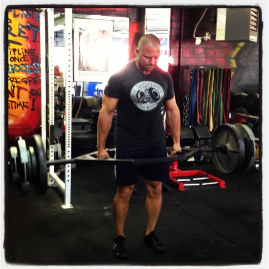 Zack Even-Esh performing a trap bar deadlift