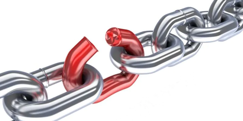 Chain with a broken link