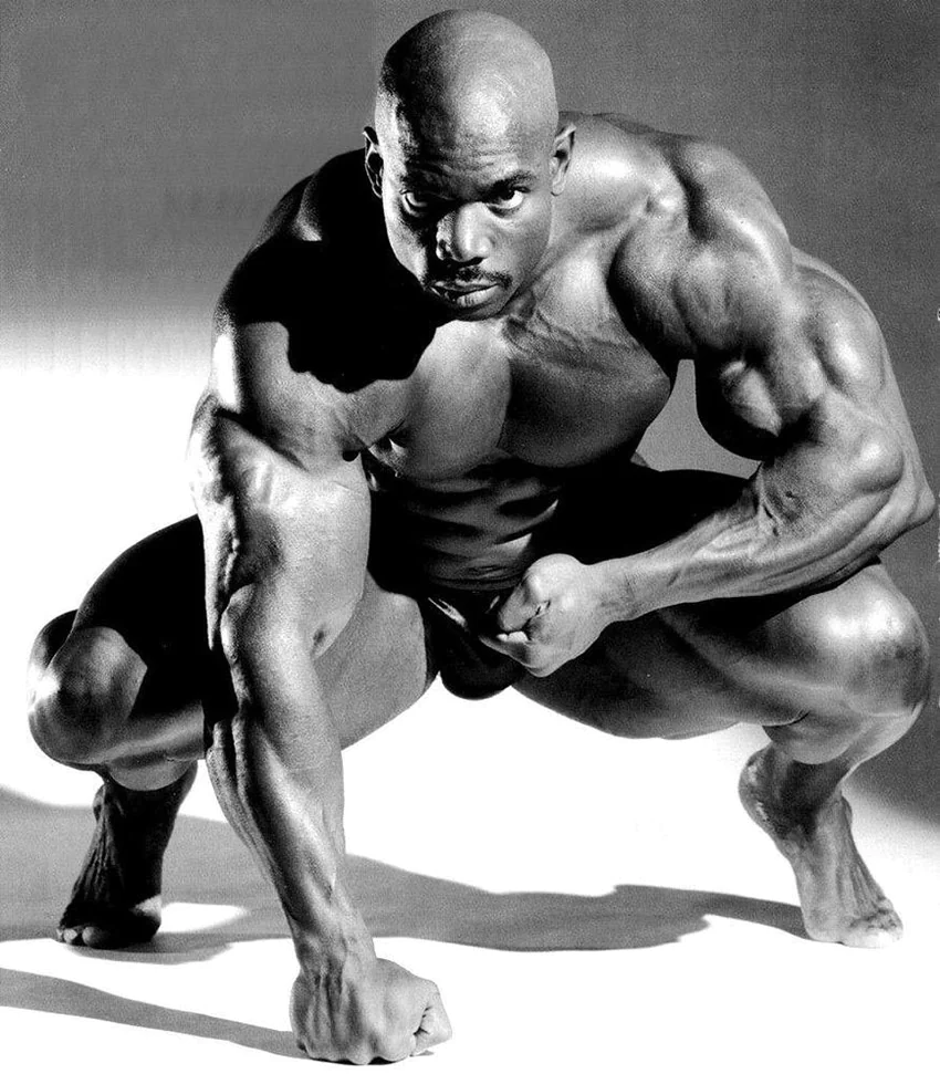 Ken Flex Wheeler posing in bodybuilding contest condition