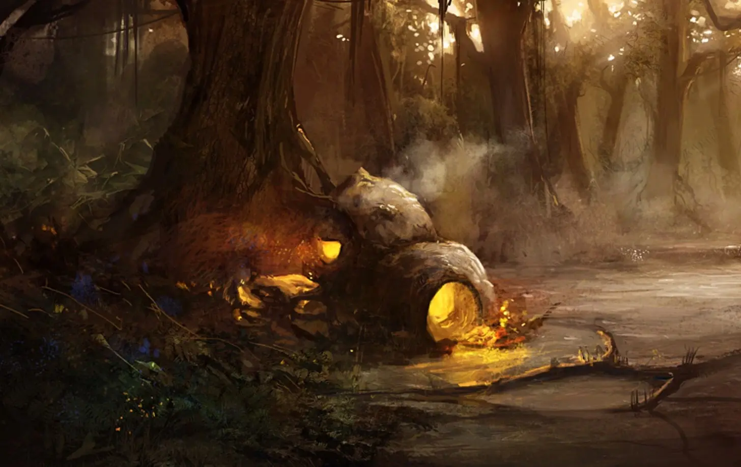 Animated tree in forest for Culinary Roots article