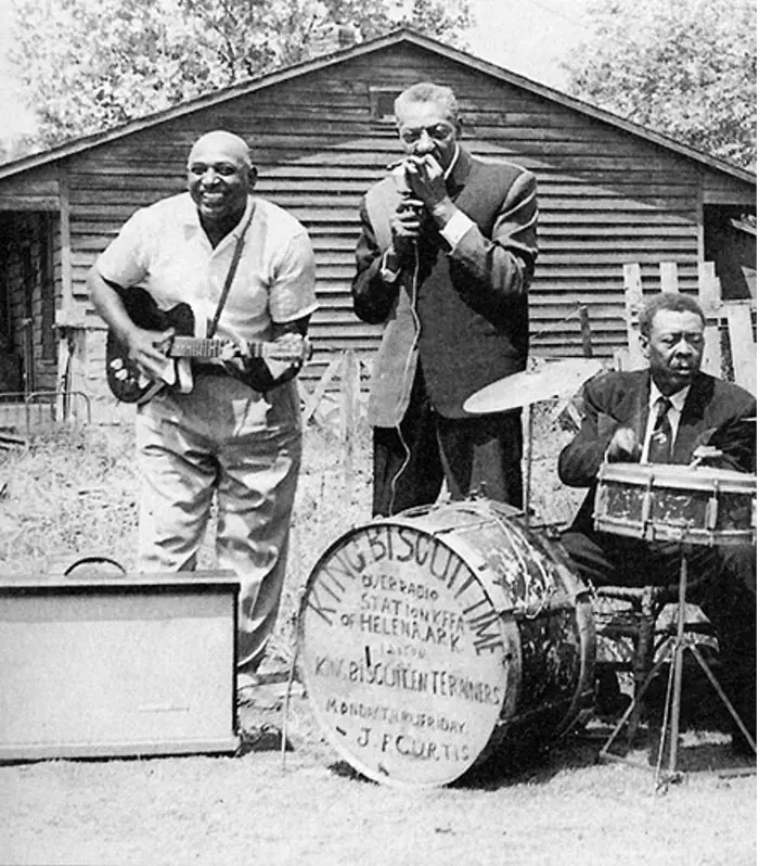 Three men in a band for Culinary Roots article