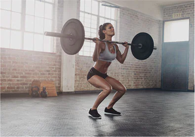 Girl Performing Barbell Snatch