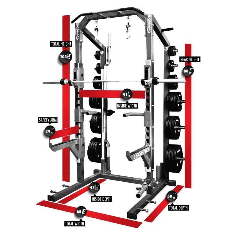Legend Fitness 3226 Pro Series Half Squat Rack