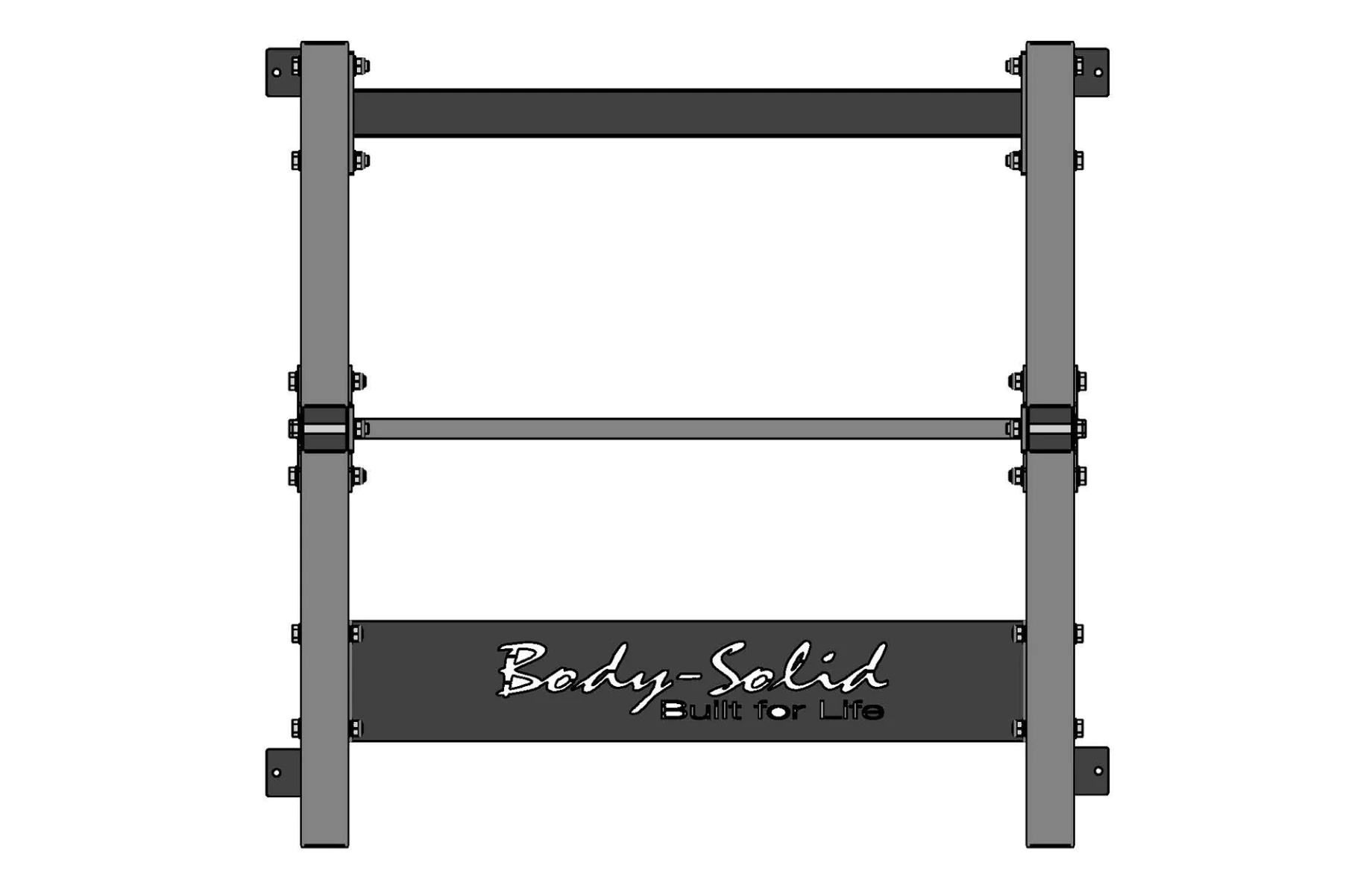 Body-Solid SPR500 Half Rack Floor Plan Top View