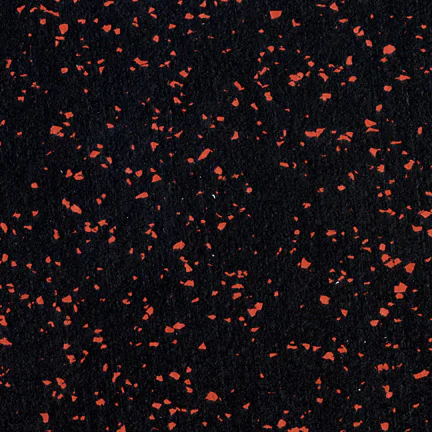 Regupol Aktivlok Rubber Flooring Tiles with Firestorm Red Fleck available at IRON COMPANY
