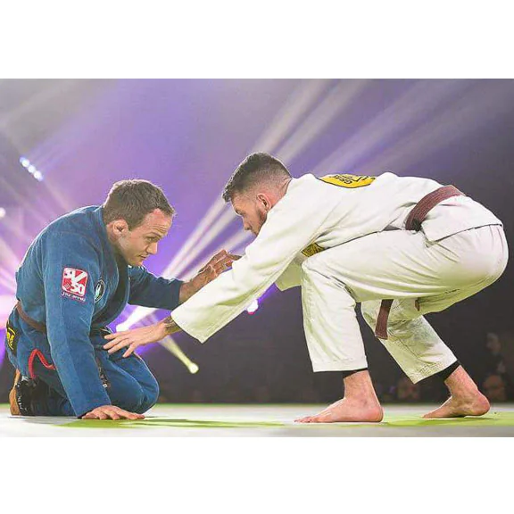 IRON COMPANY athlete Tyler Brey in the first para jiu jitsu match in Fight to win history.