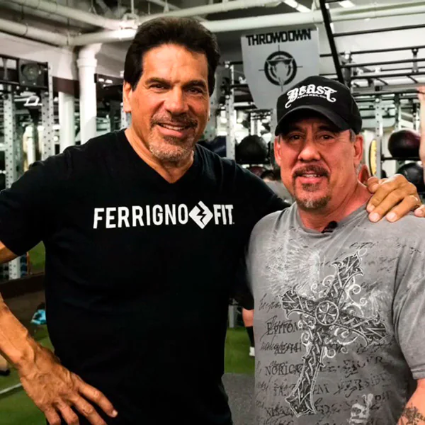 David Lyons with Incredible Hulk Lou Ferrigno