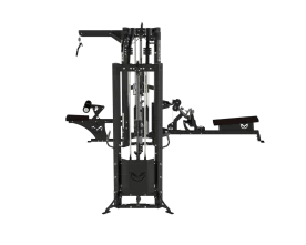 Defiant Strength 5-Stack Multi-Station by TKO, Showcasing its Customizable Design and Multiple Workout Stations