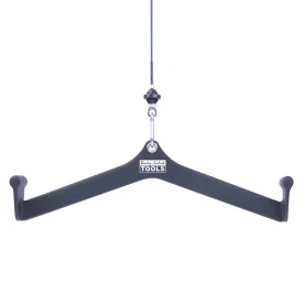Body-Solid MB624N Ergo Wing Medium Neutral Lat/Row Handle Connected to a Cable with Body-Solid Tools Logo