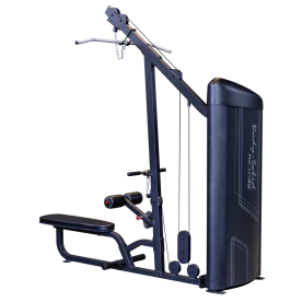 Body-Solid Pro ClubLine Series II Lat Pulldown and Mid Row Machine with 160 lb. Fully Shrouded Weight Stack for Commercial Gyms