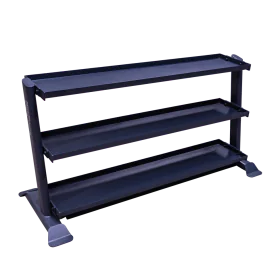 Body-Solid SRK200 3-Tier Kettlebell Rack with Heavy-Duty Welded Steel Frame and Three Wide Storage Trays for Organized Gym Kettlebell Storage