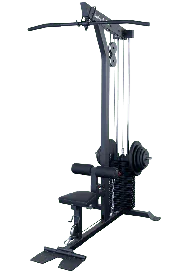 Pro Lat Pulldown / Low Row Machine | Body Solid (GLM85B) in matte black finish, available for sale at IRON COMPANY.