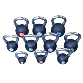 Premium Rubber Coated Kettlebells with Chrome Handles | Body-Solid (KBZ)