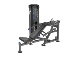 BodyCraft Multi-Press Machine with a 200 lb. Weight Stack, Showcasing its Compact Design, Adjustable Press Bar, and Multi-Grip Functionality for Upper-Body Strength Training