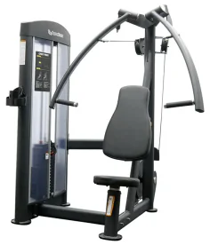 BodyKore GR621 Dual Axis Chest Press Machine with 220 lb. Weight Stack and Ergonomic Frame, Ideal for Commercial or Home Gym Strength Training. Frame Is Black