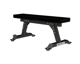 Defiant Strength Flat Utility Bench | TKO (DS-938) Showcasing its Sturdy Frame, Double-Stitched Naugahyde Upholstery, and Fixed Flat Design