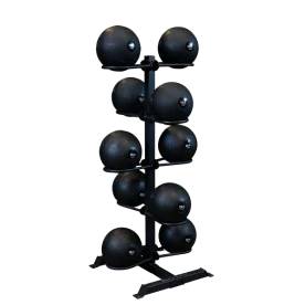 Black Rubber Slam Balls & Rack Package | Body Solid (GMR20-SLAMPACK) available for sale at IRON COMPANY