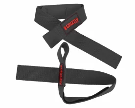 Grizzly 8611-04 Neoprene Padded Cotton Lifting Straps in Black, Featuring 1.5-Inch Military-Grade Webbing and Wrist Padding for Enhanced Grip and Comfort During Heavy Lifts
